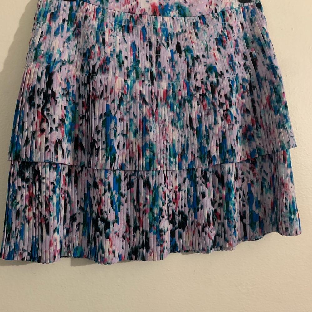 J. Crew Multicolor Pleated Mini Skirt